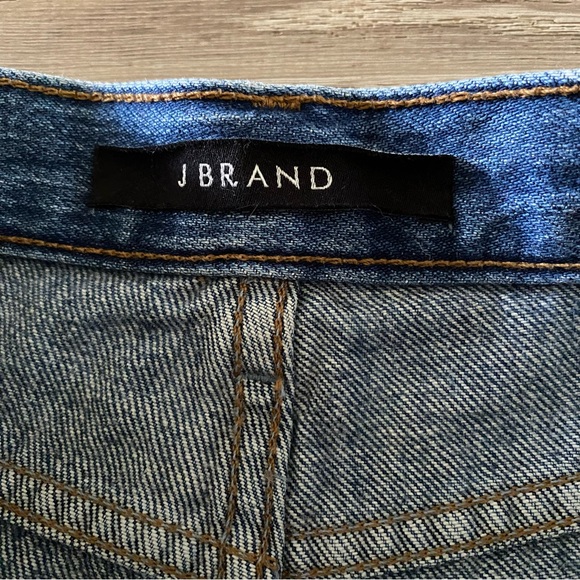 • j brand sachi bleach wrecked denim shorts • - Picture 3 of 8